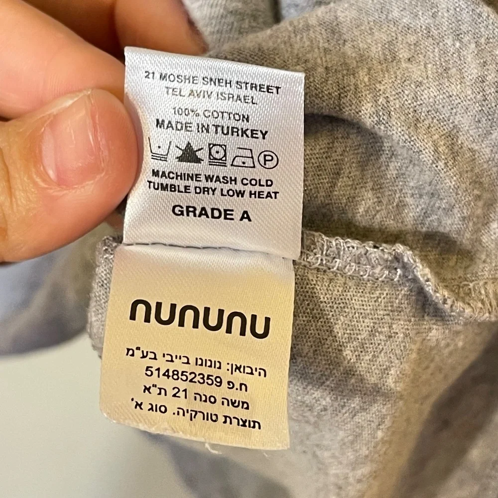 nununu Gray Kids Shirt with Skull Design - Picture 4 of 7